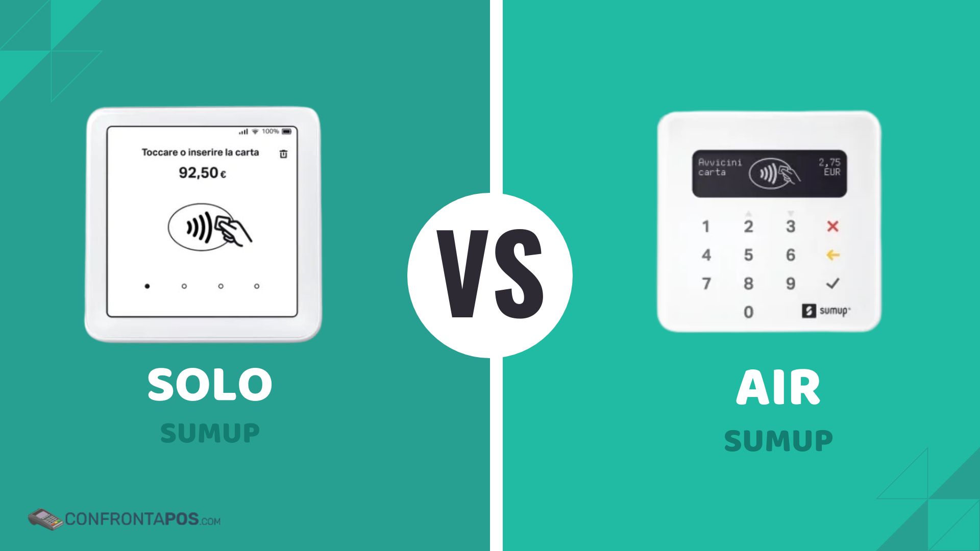 Sumup Air vs Solo: opinioni, caratteristiche, pro e contro - Miglior POS